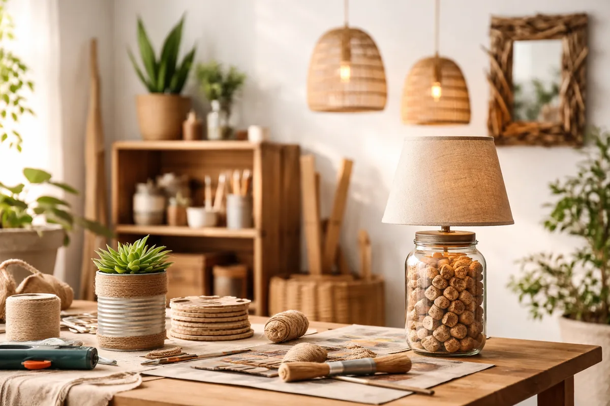 Comment réaliser un projet DIY de décoration intérieure avec des matériaux recyclés